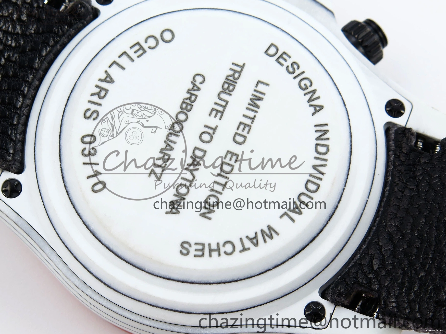 0516 Daytona DIW White Carbon Case DIWF Edition Gray White Dial Orange Bezel on Gray Nylon Strap A HighQuality 1844
